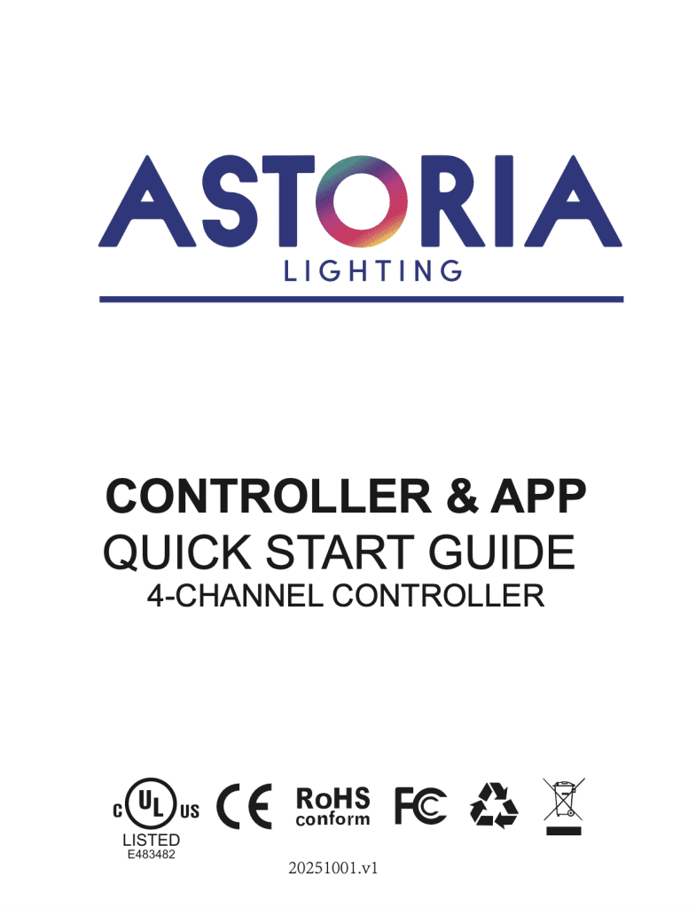 Cover for Astoria's Controller and App instruction manual